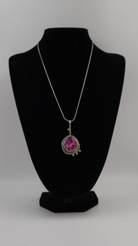 Özel Tasarım Brezilya Akik Taşlı Gümüş Kolye Ucu