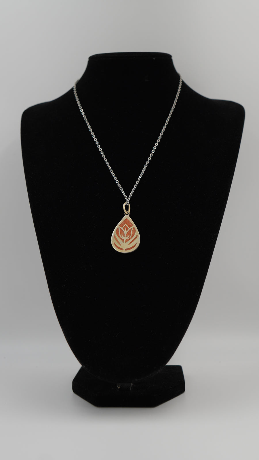 Mercan Mozaik Desenli Gümüş Kolye Ucu