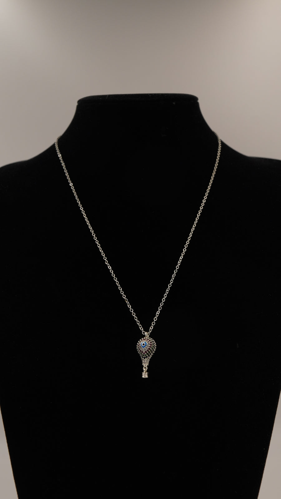 Nazar Boncuğu Detaylı Zirkon Taşlı Uçan Balon Kolye