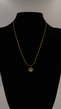 Aventurin Taşlı Çelik Kolye