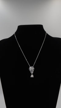 Balon Desenli Zirkon Taşlı Çelik Kolye