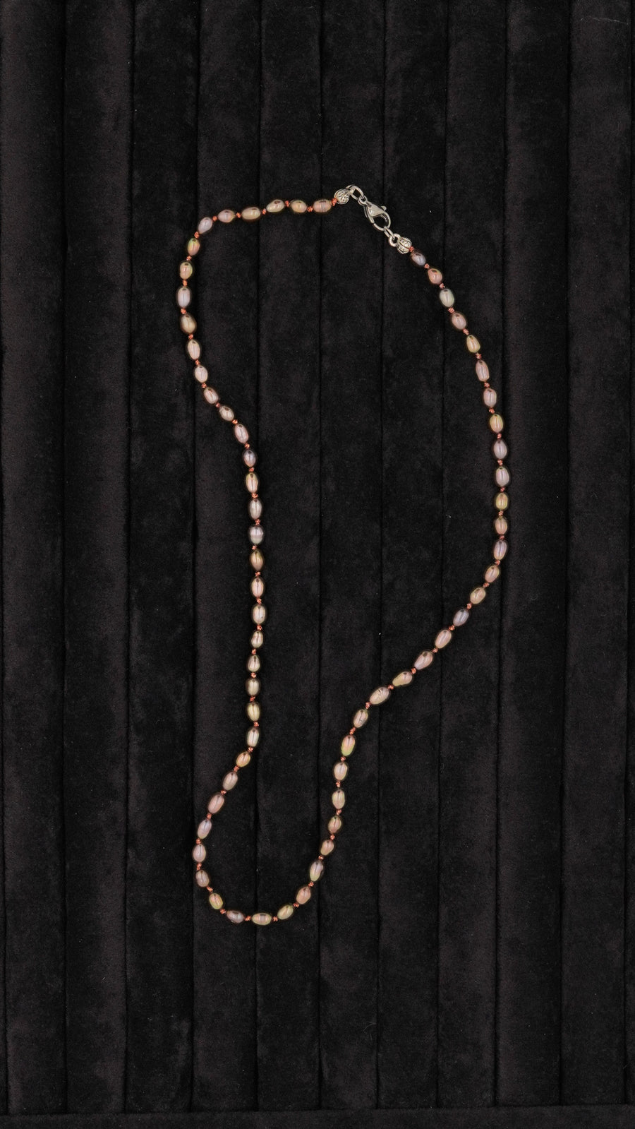 Soğan Kabuğu İnci & Bakır Tasarım Kolye