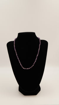 Ametist Doğal Taş Kolye – Bakır İpli Tasarım