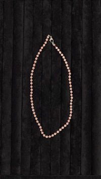 Pembe Quartz Doğal Taş Kolye / 3 Sarmal Bileklik