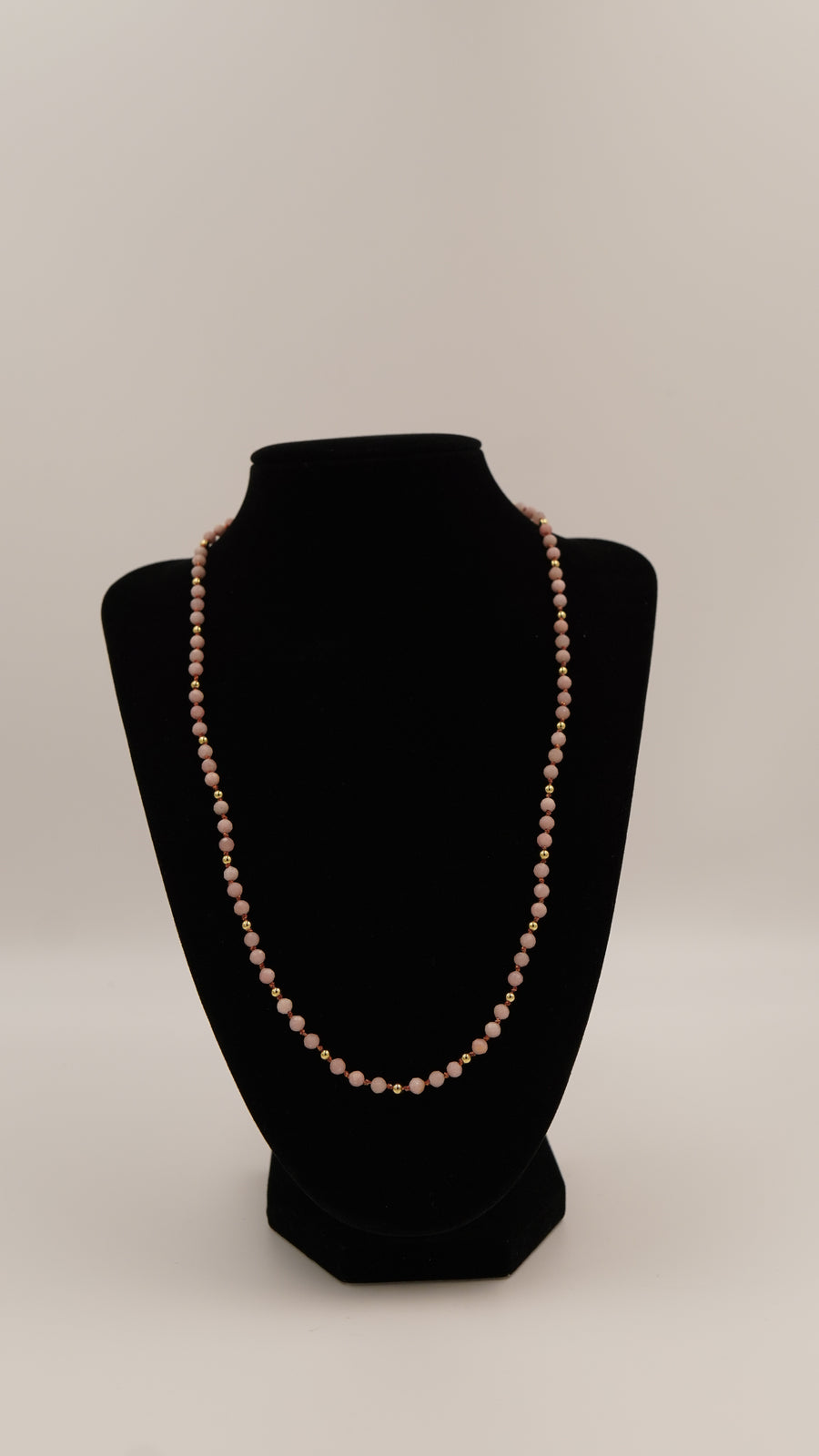 Pembe Quartz Doğal Taş Kolye / 3 Sarmal Bileklik