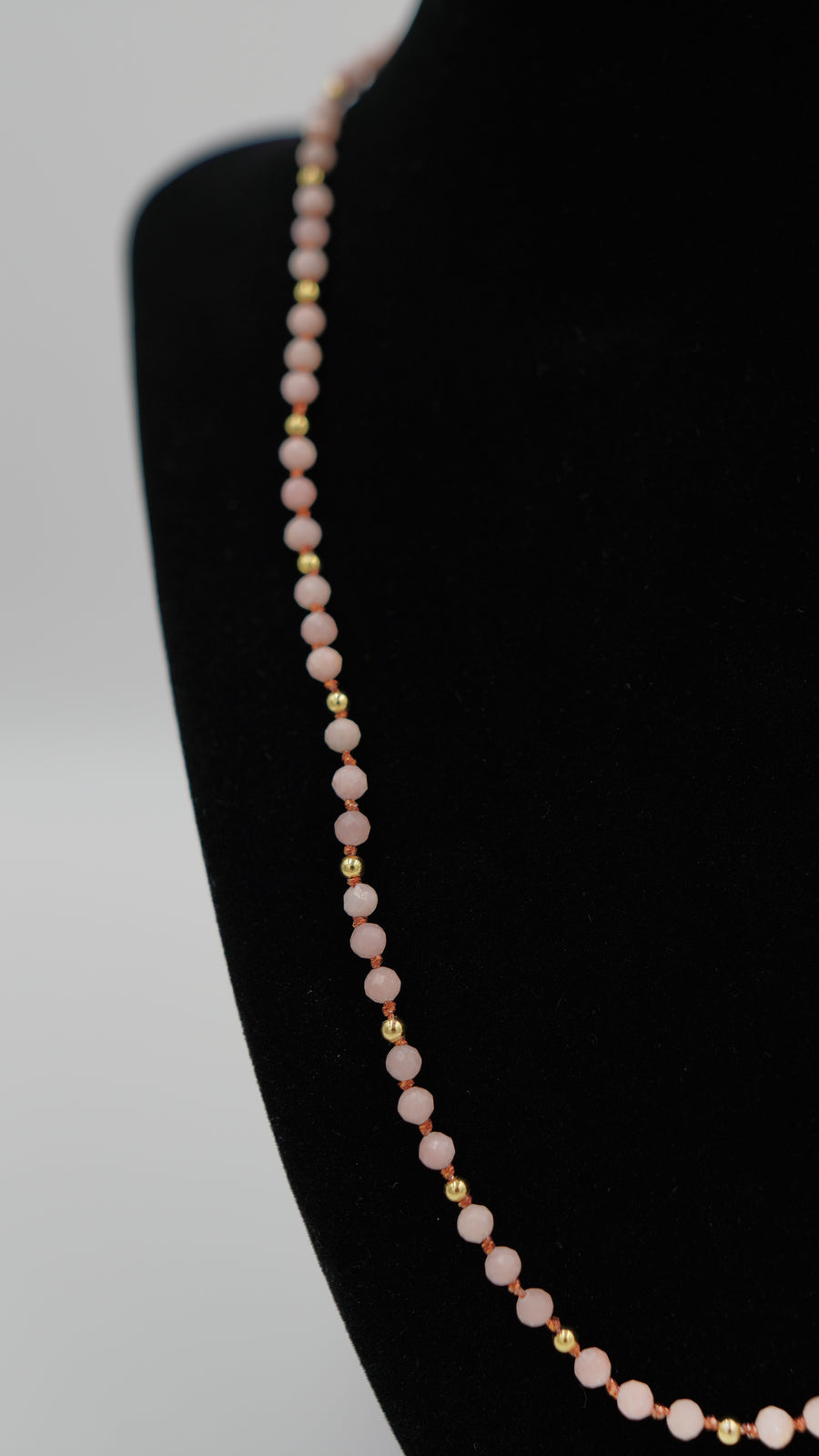 Pembe Quartz Doğal Taş Kolye / 3 Sarmal Bileklik