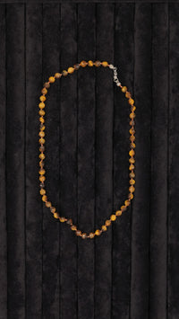 Kaplan Gözü Doğal Taş Kolye