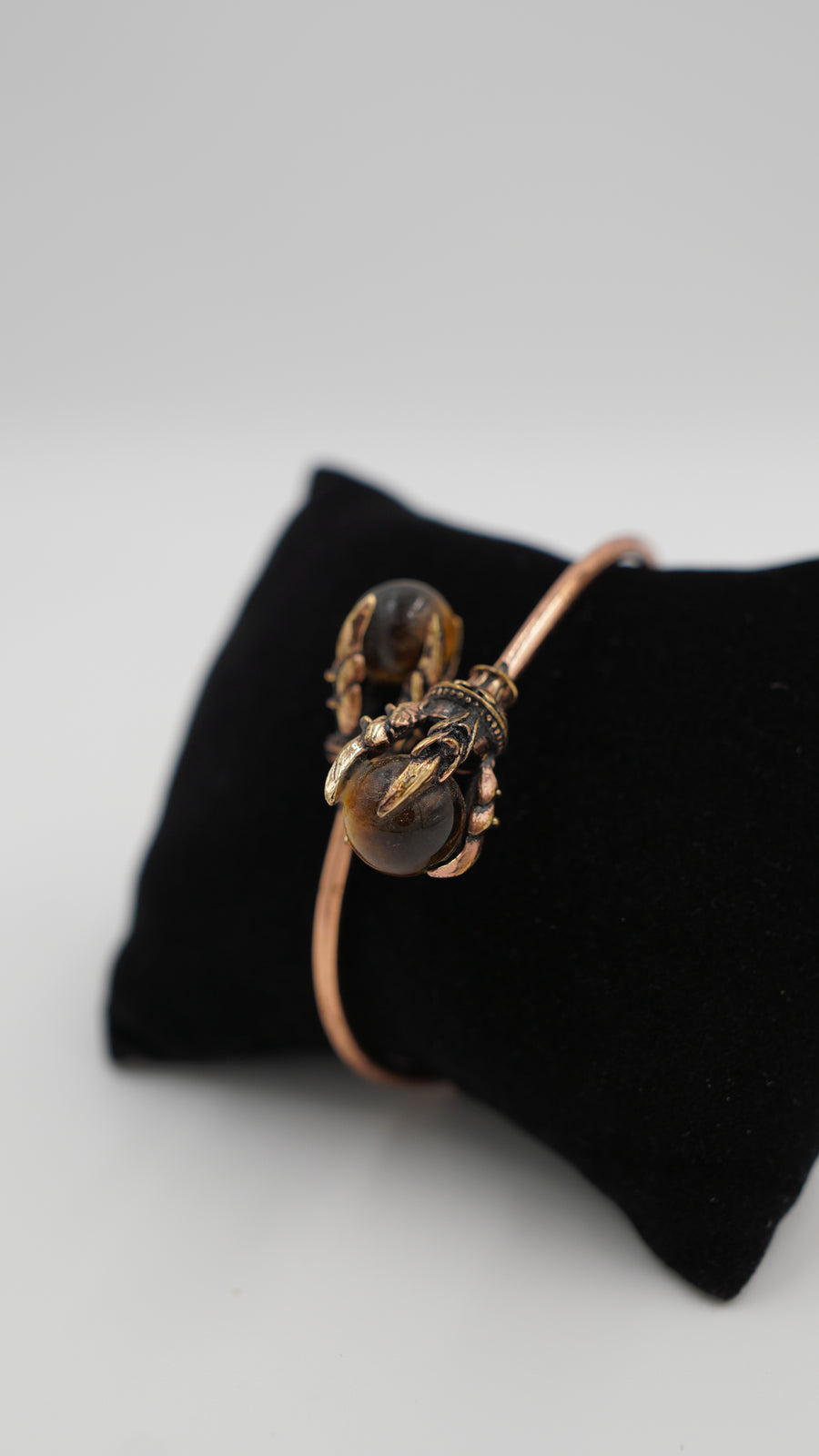 Kaplangözü Çift Taşlı Bakır Bileklik – Çift Pencereli El Yapımı Model