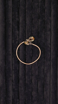 Kaplangözü Çift Taşlı Bakır Bileklik – Çift Pencereli El Yapımı Model