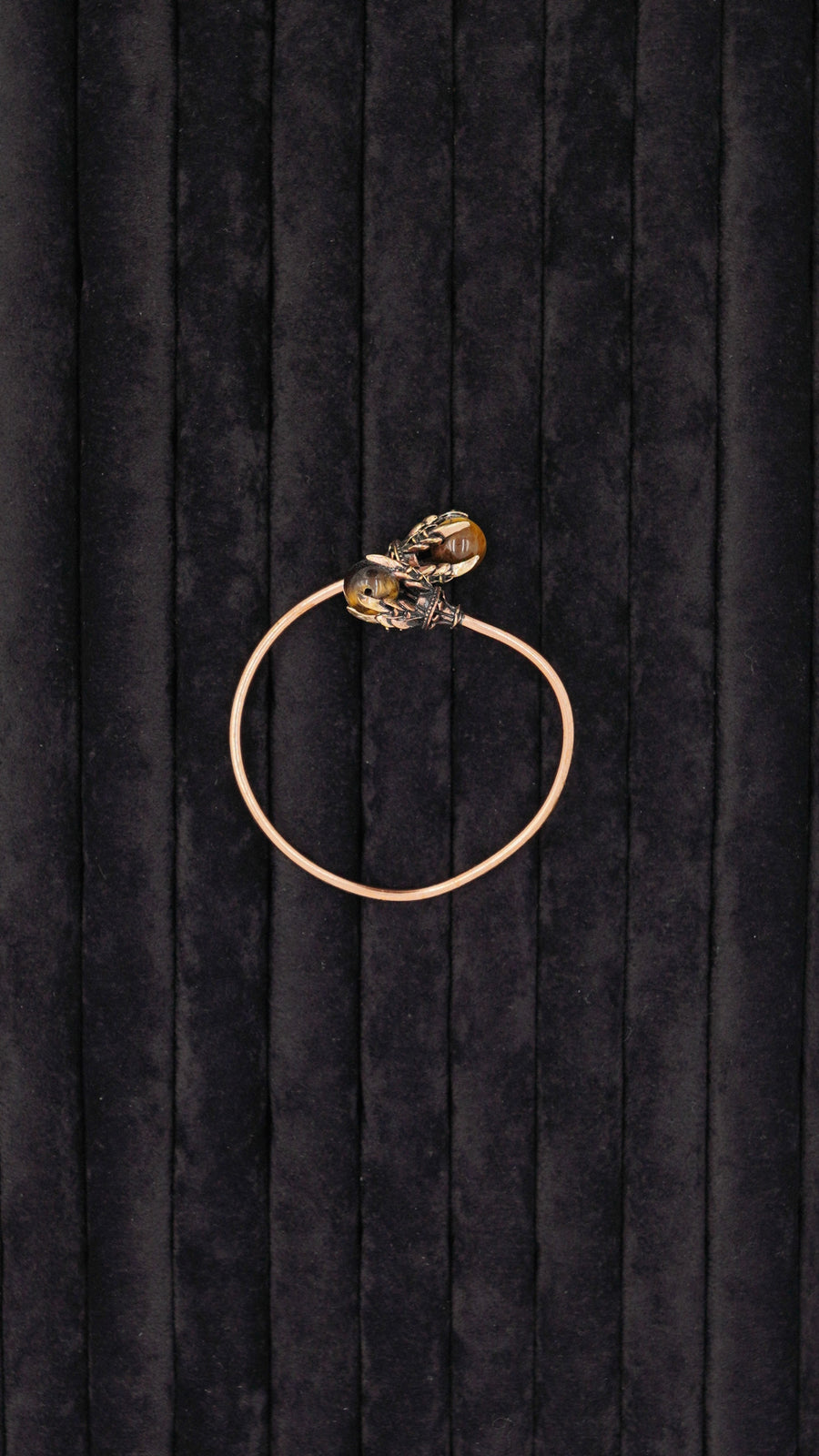 Kaplangözü Çift Taşlı Bakır Bileklik – Çift Pencereli El Yapımı Model