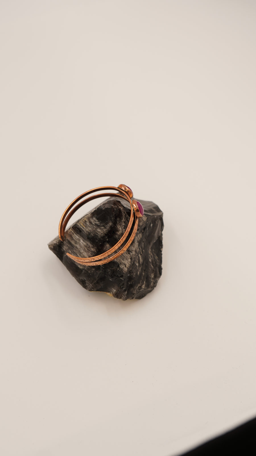 Brezilya Akik Taşlı El Yapımı Bakır Bileklik