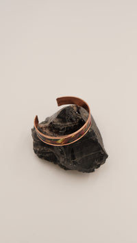 Karışık Epoksi Detaylı Saf Bakır Bileklik