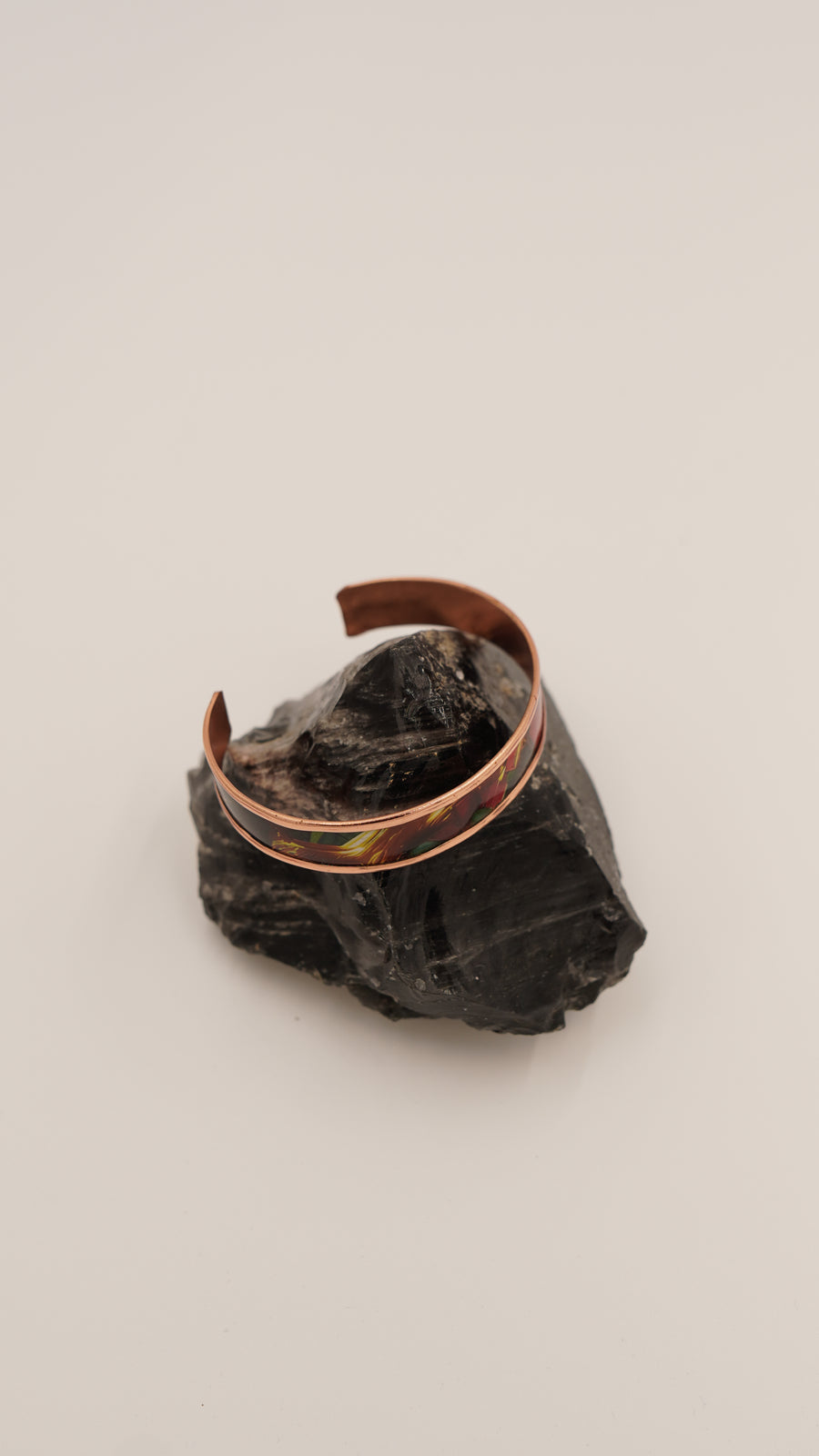 Karışık Epoksi Detaylı Saf Bakır Bileklik