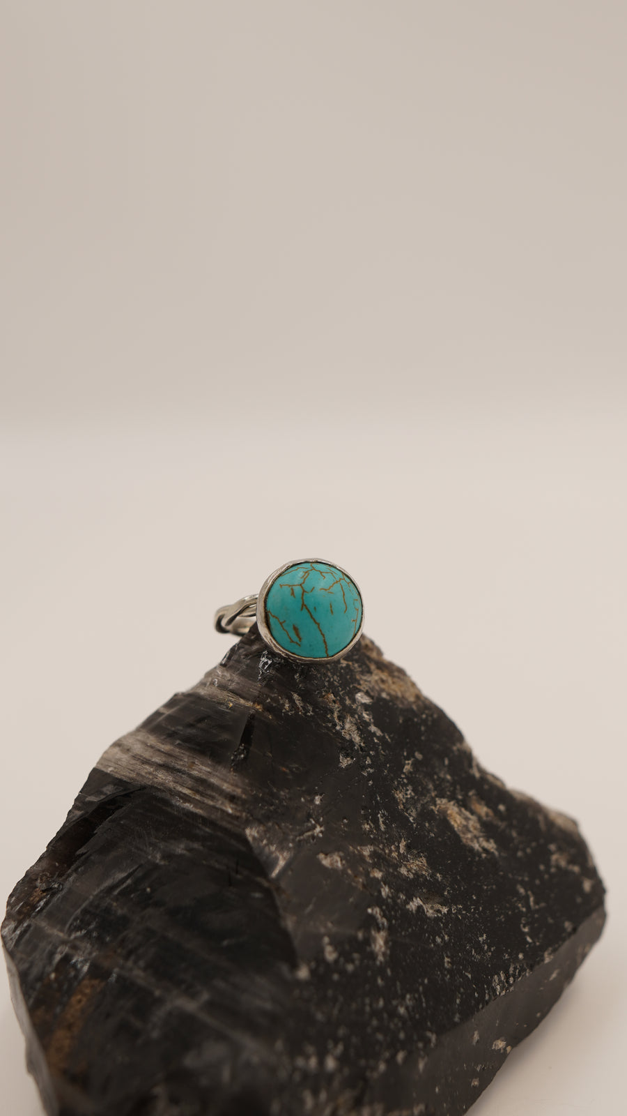 Turkuaz Taşlı 18 Ayar Altın Kaplama Bakır Yüzük