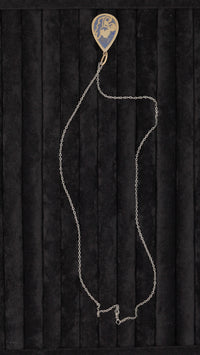 Lale Figürlü Lapis Lazuli Gümüş Kolye Ucu