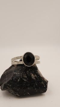 Obsidyen Taşlı Saf Bakır Bileklik – 1. Kalite Taş, 18 Ayar Rodyum Altın Kaplama