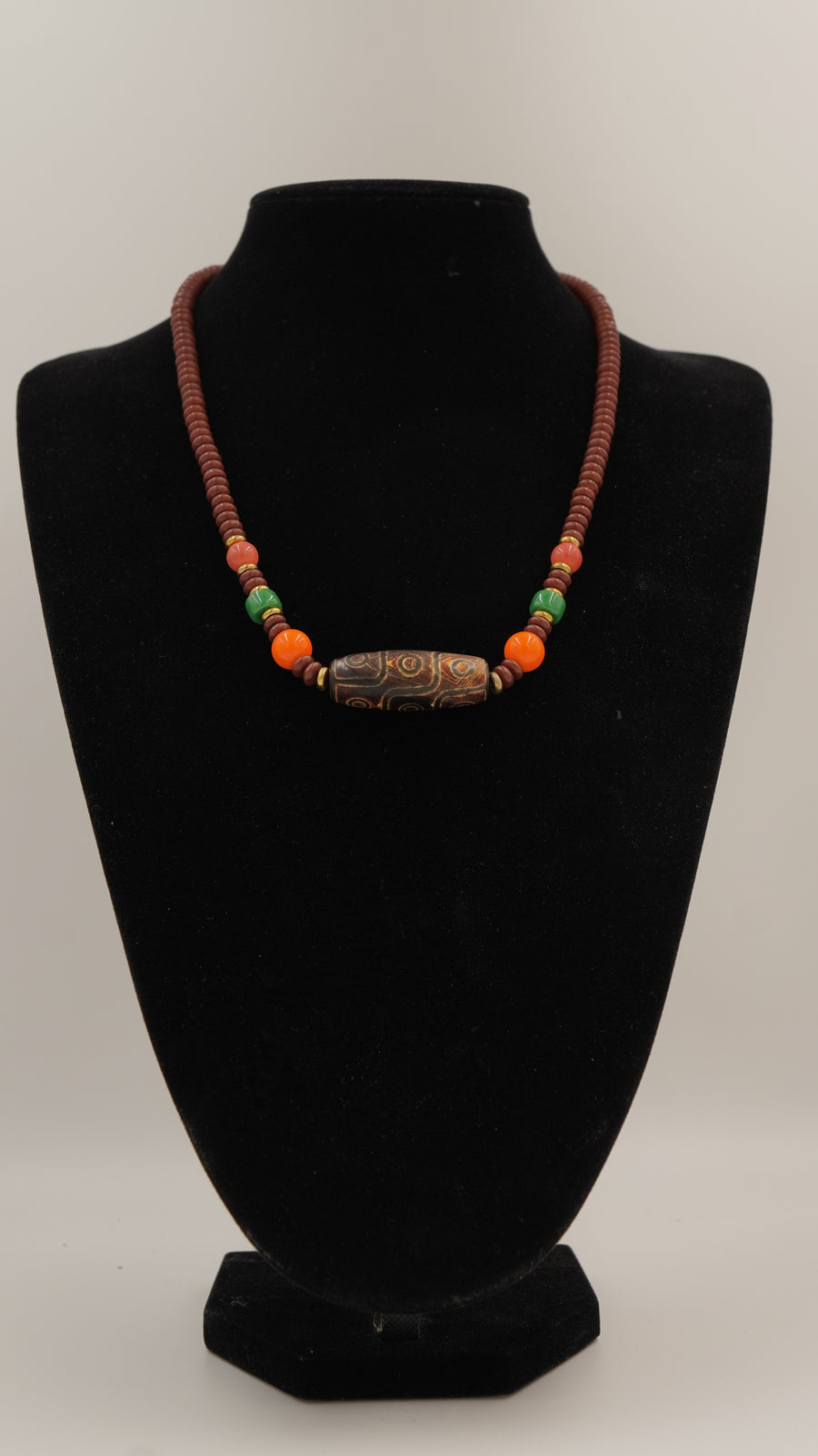 Yeşim & Mercan Detaylı Ayarlanabilir Otantik Kolye