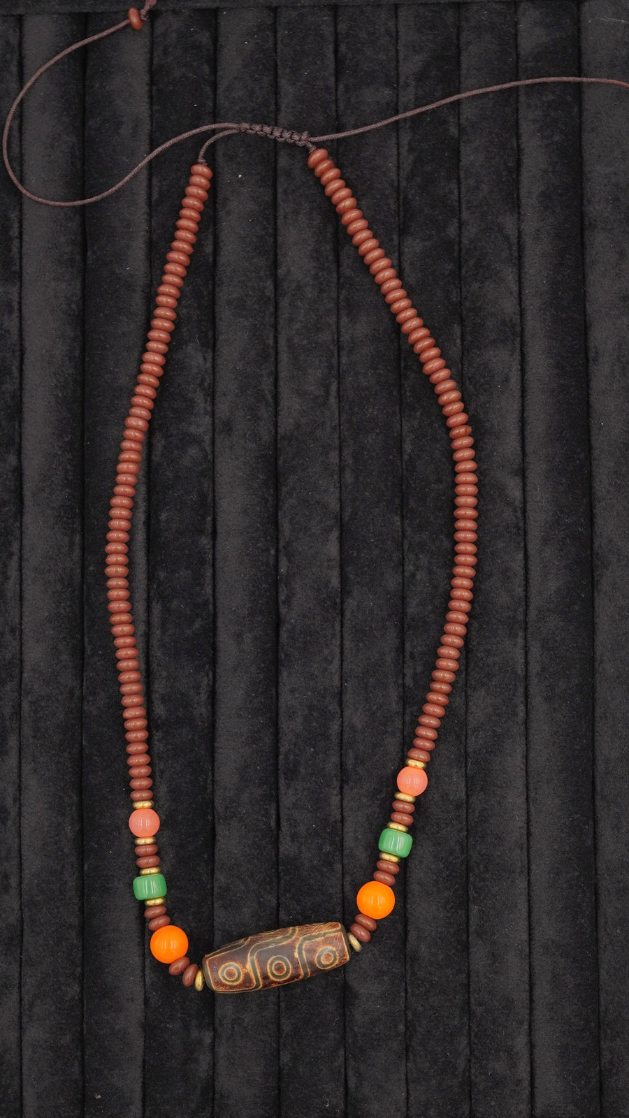 Yeşim & Mercan Detaylı Ayarlanabilir Otantik Kolye