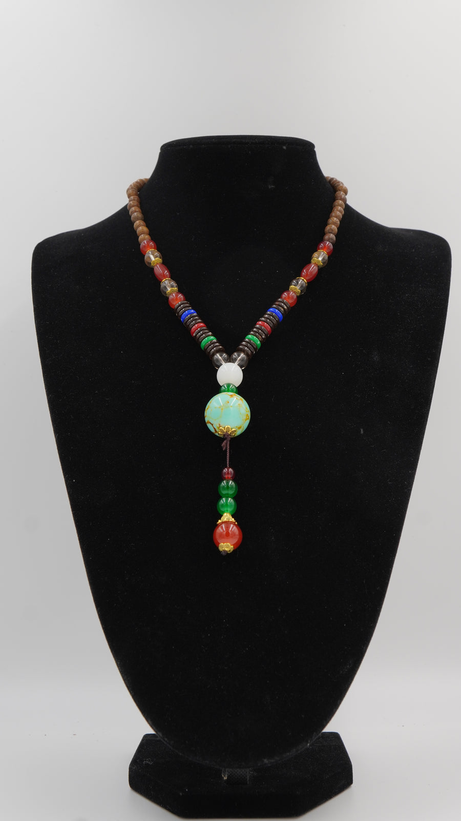 Akik & Yeşim Taşlı Otantik Kolye