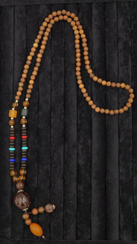 Akik ve Sitrin Detaylı Otantik Doğal Taş Kolye