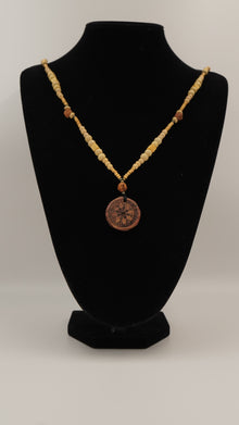 Rune Pusula Doğal Taşlı Kolye