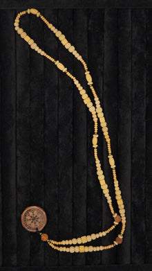 Rune Pusula Doğal Taşlı Kolye