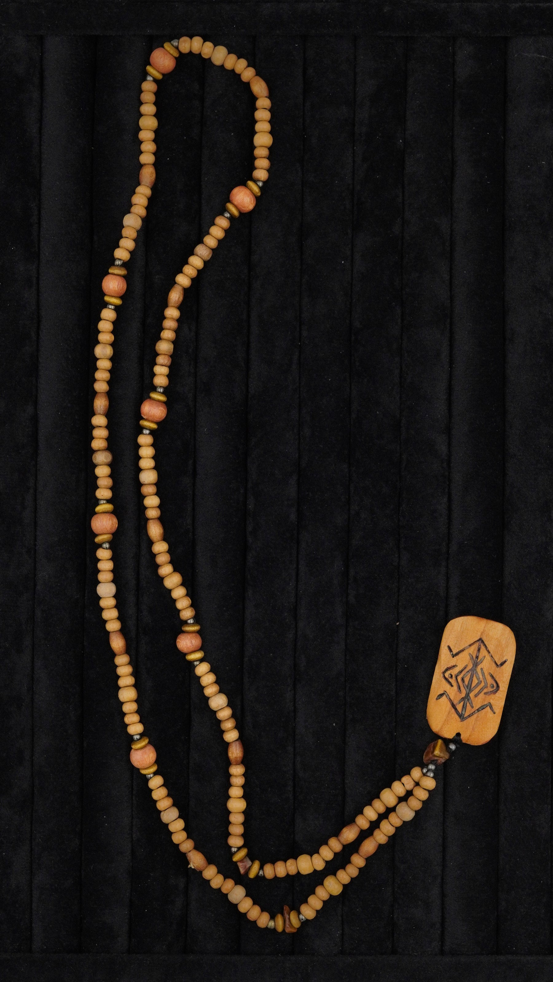 Rune Odaklanma Doğal Taşlı Kolye