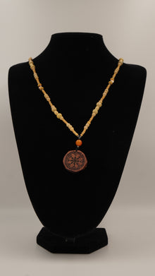 Rune Pusula Doğal Taşlı Kolye