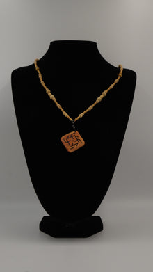 Rune İyi Şans Doğal Taşlı Kolye