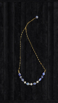 Lapis Lazuli Doğal Taşlı Çelik Kolye