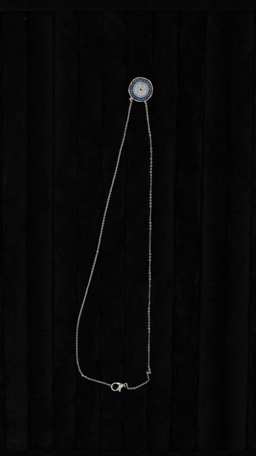 Nazar Boncuğu Figürlü Zirkon Taşlı Kolye