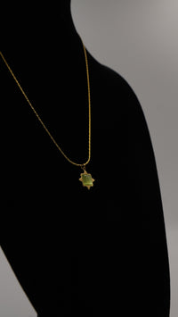 Aventurin Taşlı Çelik Kolye