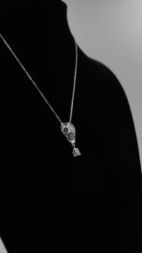 Balon Desenli Zirkon Taşlı Çelik Kolye