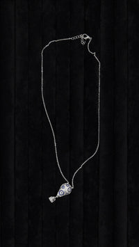 Balon Desenli Zirkon Taşlı Çelik Kolye