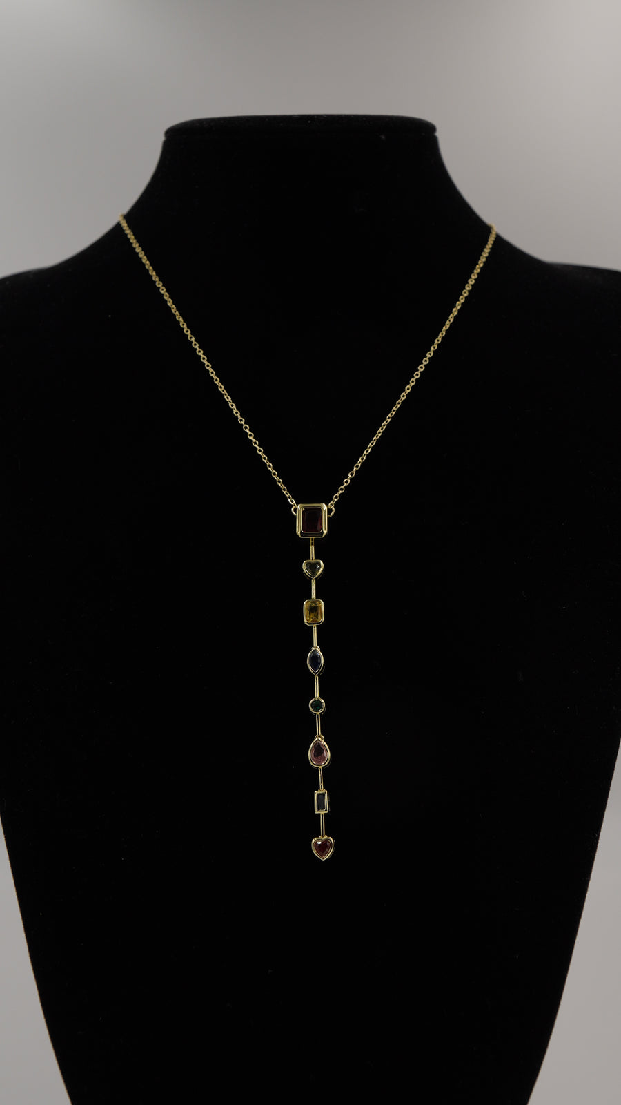 Zirkon Taşlı Y Kolye - 8'li