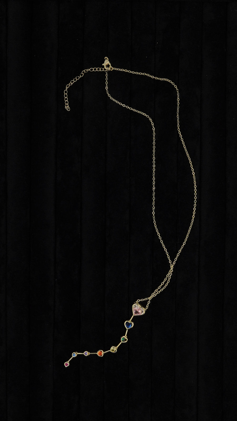 Renkli Zirkon Taşlı Y Kolye