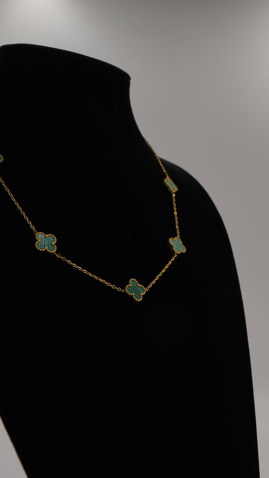 5'li Yonca Figürlü Çelik Kolye - Gold