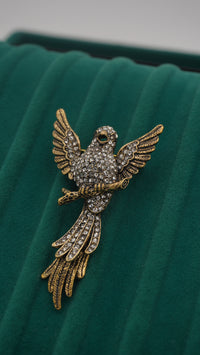 Zirkon Taşlı Anka Kuşu Broş