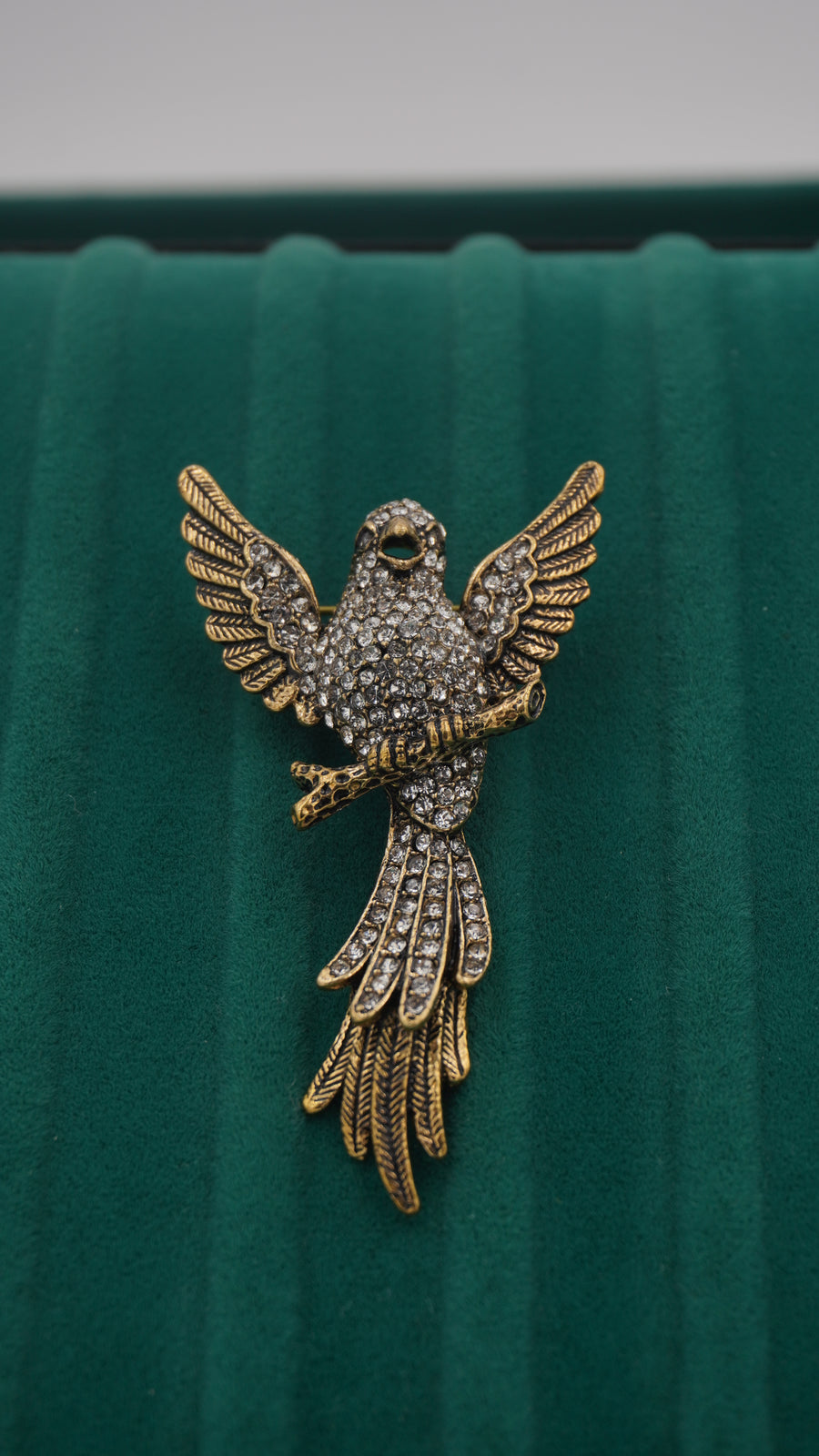 Zirkon Taşlı Anka Kuşu Broş