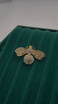 Zirkon Taşlı Arı Figürlü Broş