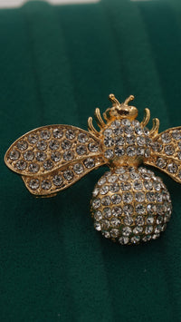Zirkon Taşlı Arı Figürlü Broş
