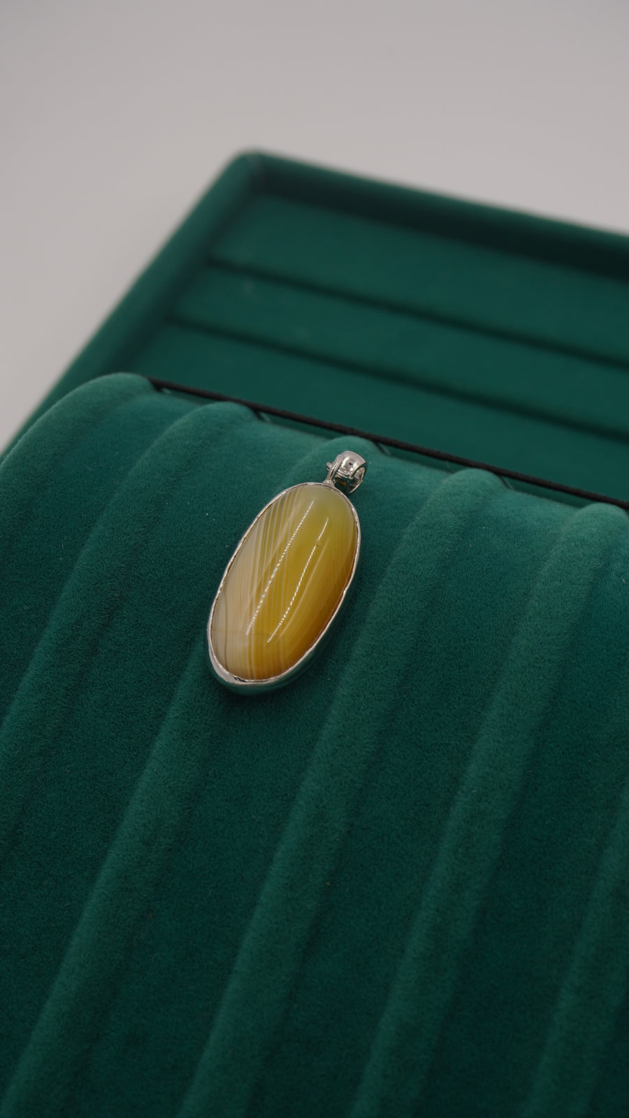 Limon Quartz Taşlı Özel Yapım Bakır Kolye Ucu