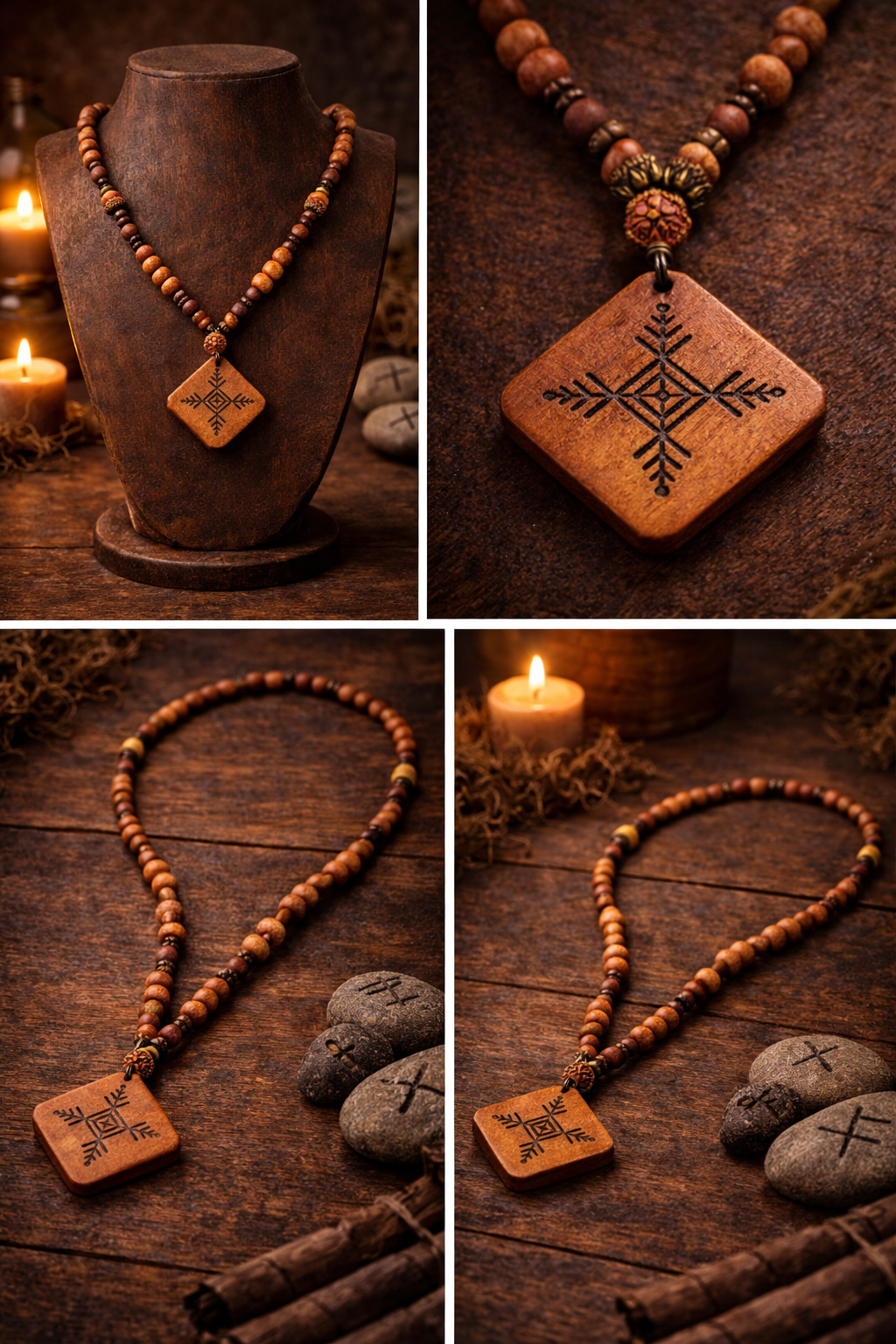 Rune Enerji Doğal Taşlı Kolye